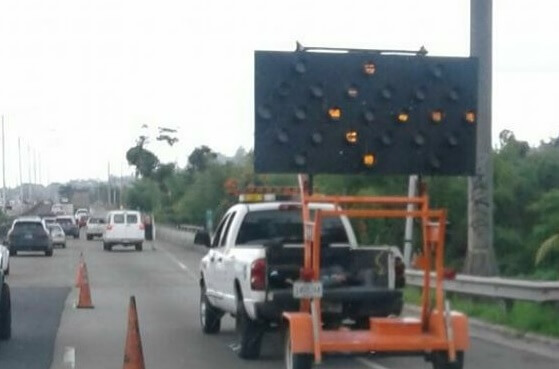 Tapón por cierre de carril tras accidente en la PR-52