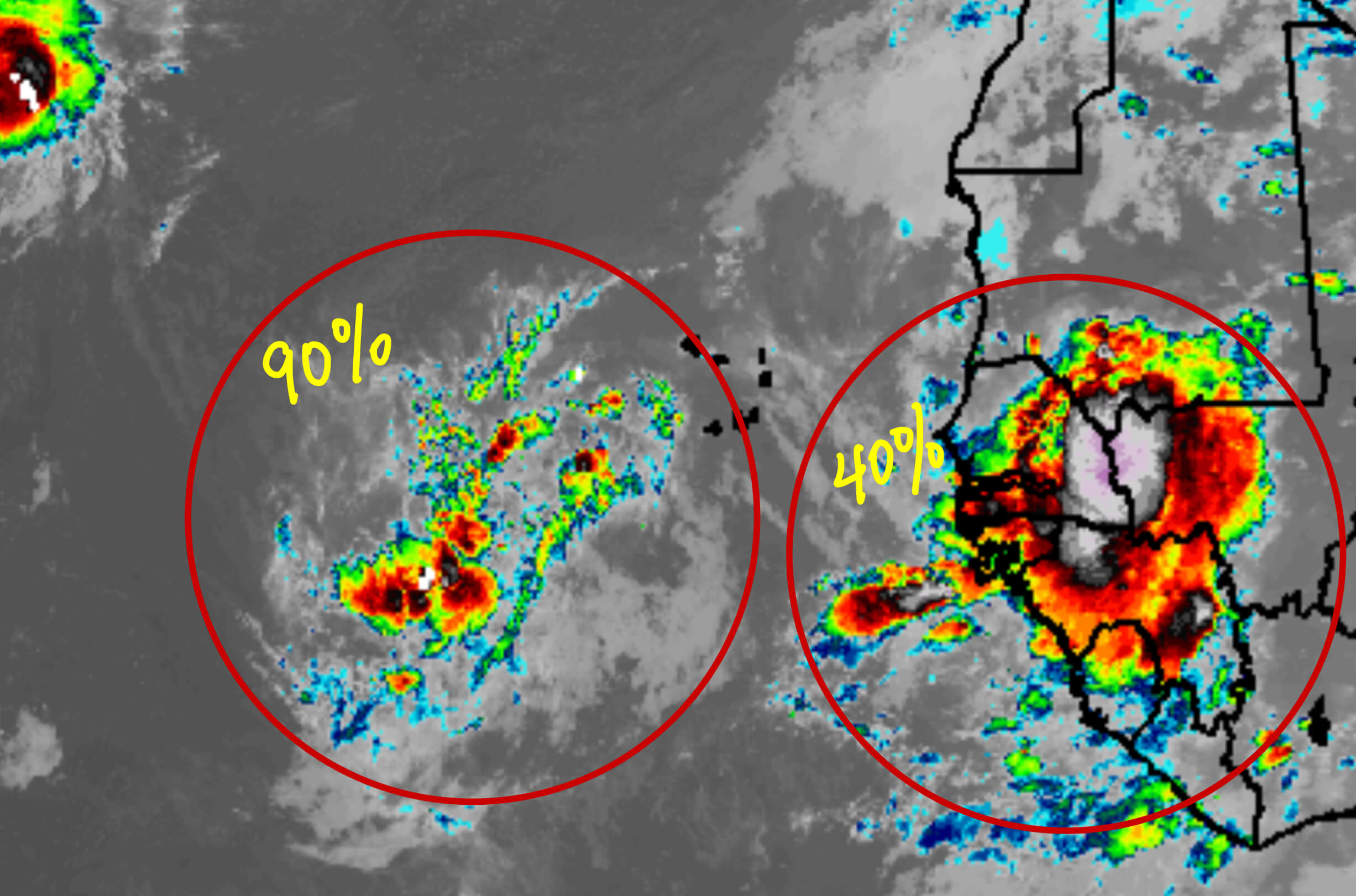 En los próximos días se formarán dos ciclones tropicales
